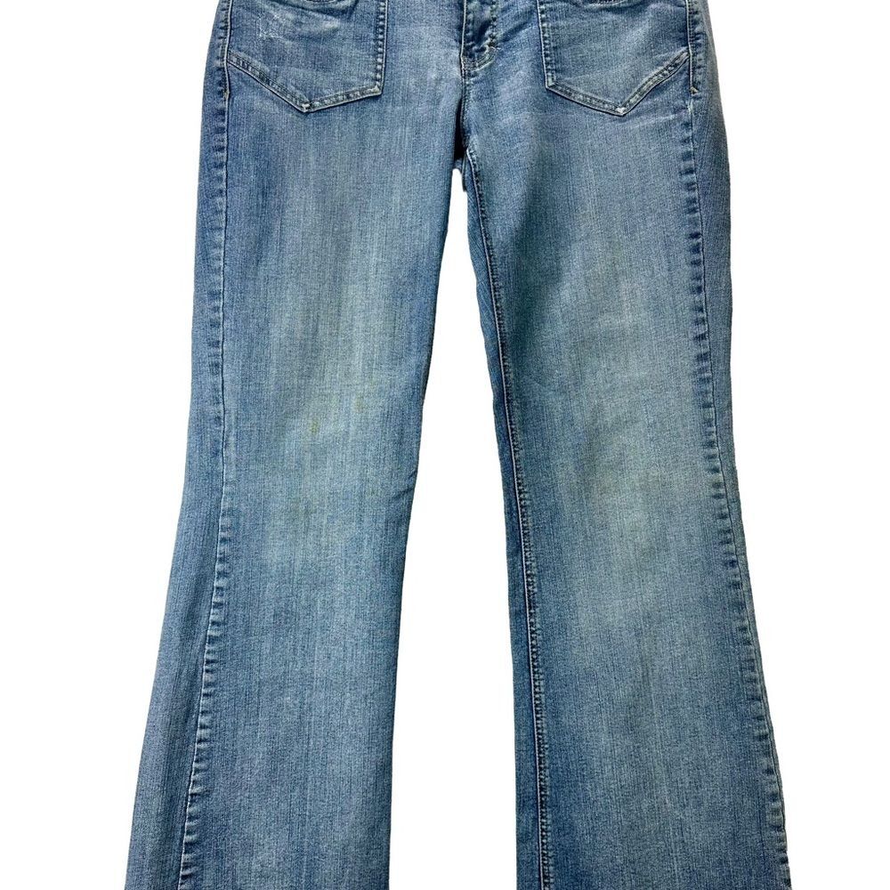 White House Black Market Light Blue Flare Leg Jeans size 10